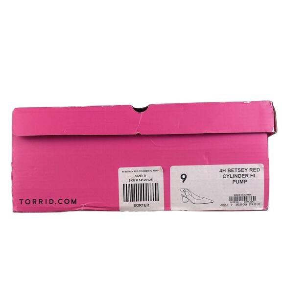 Torrid Betsey Johnson Red Holiday Plaid Slingback Pumps Bling Heels 9W - Picture 2 of 8